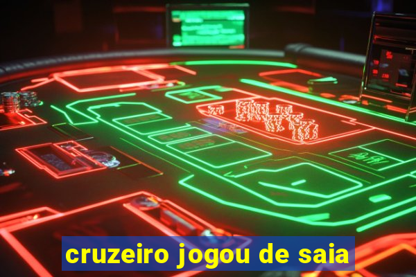 cruzeiro jogou de saia