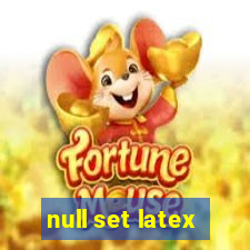 null set latex