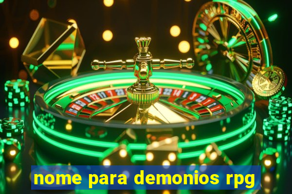 nome para demonios rpg