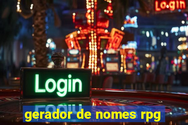 gerador de nomes rpg