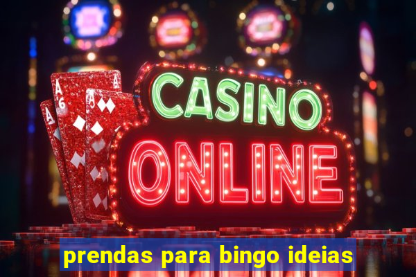 prendas para bingo ideias