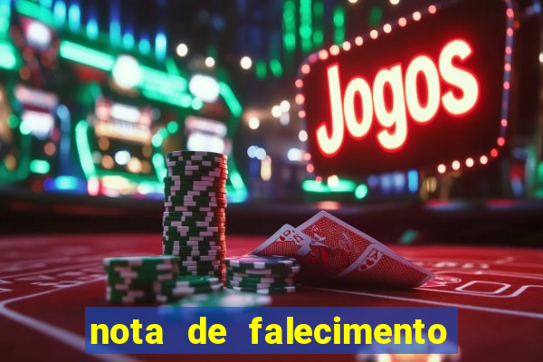 nota de falecimento em campos altos hoje